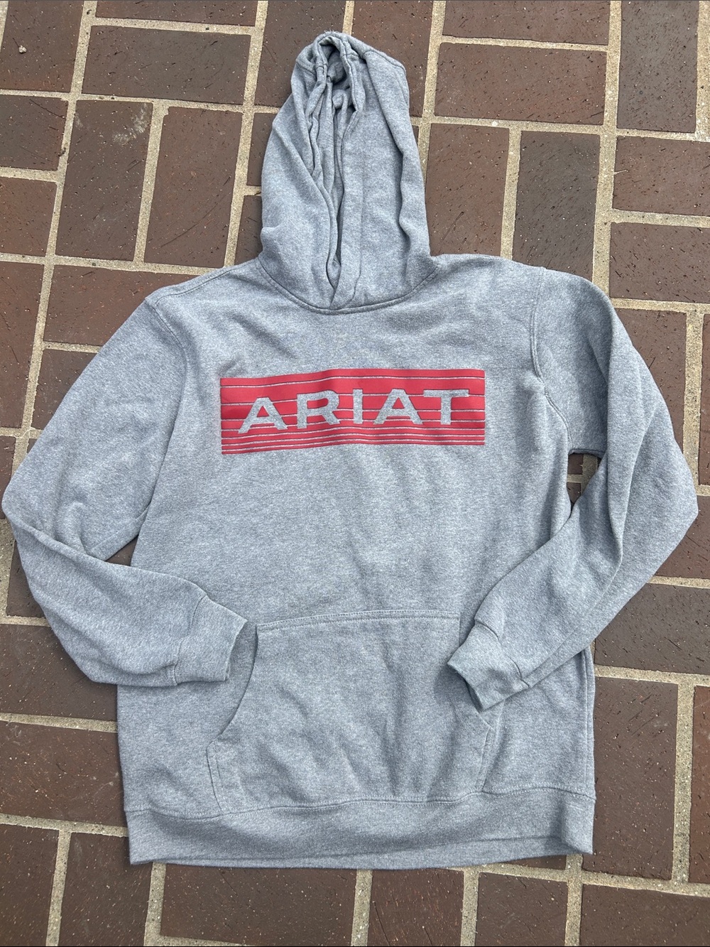 Ariat Boy’s Gray Hoodie with Red Logo